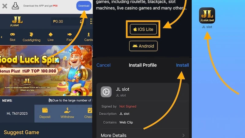 Downloading the JLSLOT App On iOS Devices