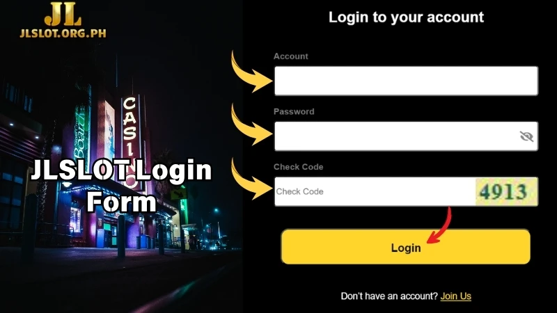 JLSLOT Login Form