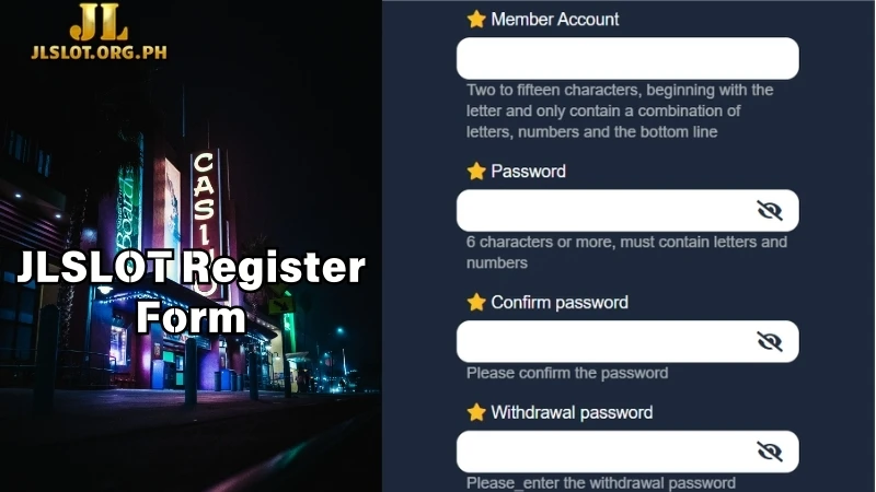 JLSLOT Register Form